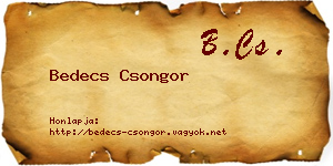 Bedecs Csongor névjegykártya