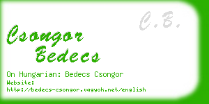 csongor bedecs business card